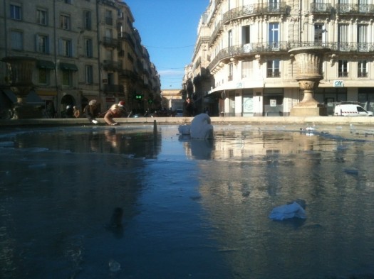 Fontaine de la Préfecture, Montpellier (6 février 2012)