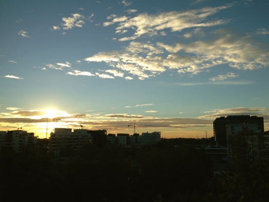 Lever du soleil, Montpellier (6 novembre 2012)