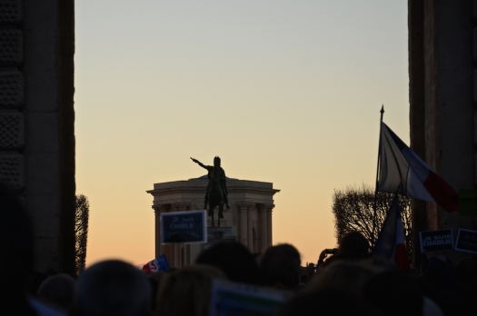 #JeSuisCharlie, Rassemblement Esplanade du Peyrou, Montpellier (11 janvier 2015)